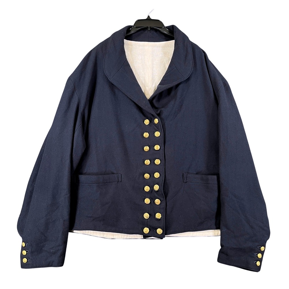 Reenactment Coat Unbranded Jacket Mens 2X Gold Eagle Buttons Navy Wool Uniform